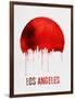 Los Angeles Skyline Red-null-Framed Art Print