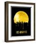 Los Angeles Skyline Yellow-null-Framed Art Print