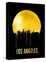 Los Angeles Skyline Yellow-null-Stretched Canvas
