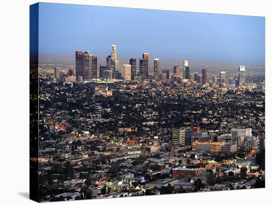 Los Angeles Skyline-Dale MacMillan-Stretched Canvas