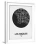 Los Angeles Street Map Black on White-NaxArt-Framed Art Print