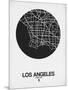 Los Angeles Street Map Black on White-NaxArt-Mounted Art Print