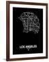 Los Angeles Street Map Black-NaxArt-Framed Art Print