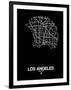 Los Angeles Street Map Black-NaxArt-Framed Art Print