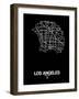 Los Angeles Street Map Black-NaxArt-Framed Art Print