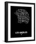 Los Angeles Street Map Black-NaxArt-Framed Art Print