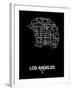 Los Angeles Street Map Black-NaxArt-Framed Art Print