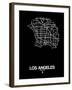 Los Angeles Street Map Black-NaxArt-Framed Art Print