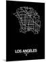 Los Angeles Street Map Black-NaxArt-Mounted Art Print