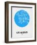 Los Angeles Street Map Blue-null-Framed Art Print