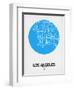 Los Angeles Street Map Blue-null-Framed Art Print