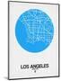 Los Angeles Street Map Blue-null-Mounted Art Print