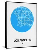 Los Angeles Street Map Blue-null-Framed Stretched Canvas