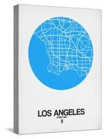 Los Angeles Street Map Blue-null-Stretched Canvas