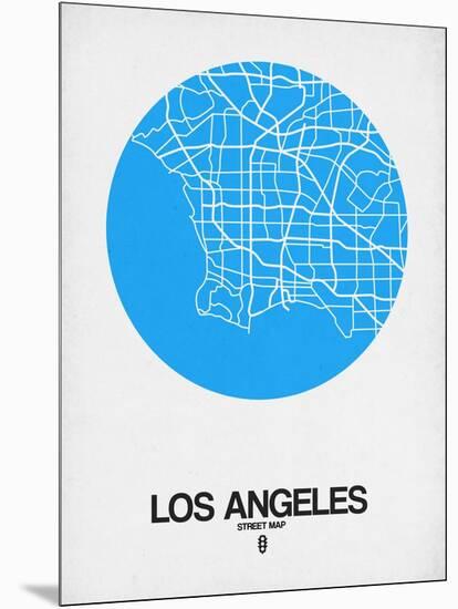 Los Angeles Street Map Blue-null-Mounted Art Print