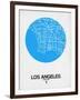 Los Angeles Street Map Blue-null-Framed Art Print