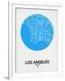 Los Angeles Street Map Blue-null-Framed Art Print