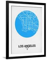 Los Angeles Street Map Blue-null-Framed Art Print