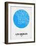 Los Angeles Street Map Blue-null-Framed Art Print