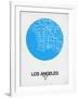 Los Angeles Street Map Blue-NaxArt-Framed Art Print