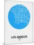 Los Angeles Street Map Blue-NaxArt-Mounted Art Print