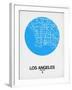 Los Angeles Street Map Blue-NaxArt-Framed Art Print