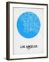 Los Angeles Street Map Blue-NaxArt-Framed Art Print