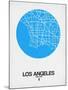 Los Angeles Street Map Blue-NaxArt-Mounted Art Print