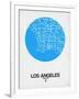 Los Angeles Street Map Blue-NaxArt-Framed Art Print