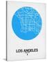 Los Angeles Street Map Blue-NaxArt-Stretched Canvas