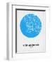 Los Angeles Street Map Blue-NaxArt-Framed Art Print