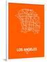 Los Angeles Street Map Orange-NaxArt-Framed Art Print