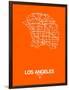 Los Angeles Street Map Orange-NaxArt-Framed Art Print