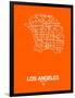 Los Angeles Street Map Orange-NaxArt-Framed Art Print