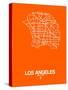 Los Angeles Street Map Orange-NaxArt-Stretched Canvas