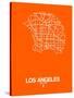 Los Angeles Street Map Orange-NaxArt-Stretched Canvas