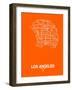 Los Angeles Street Map Orange-NaxArt-Framed Art Print