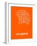 Los Angeles Street Map Orange-NaxArt-Framed Art Print