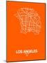 Los Angeles Street Map Orange-NaxArt-Mounted Art Print