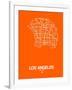 Los Angeles Street Map Orange-NaxArt-Framed Art Print