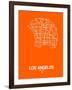 Los Angeles Street Map Orange-NaxArt-Framed Art Print