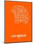 Los Angeles Street Map Orange-NaxArt-Mounted Art Print