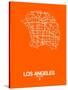 Los Angeles Street Map Orange-NaxArt-Stretched Canvas