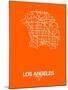 Los Angeles Street Map Orange-NaxArt-Mounted Art Print