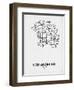 Los Angeles Street Map White-NaxArt-Framed Art Print