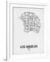 Los Angeles Street Map White-NaxArt-Framed Art Print