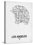 Los Angeles Street Map White-null-Stretched Canvas