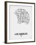 Los Angeles Street Map White-null-Framed Art Print