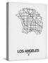 Los Angeles Street Map White-null-Stretched Canvas