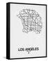 Los Angeles Street Map White-null-Framed Stretched Canvas